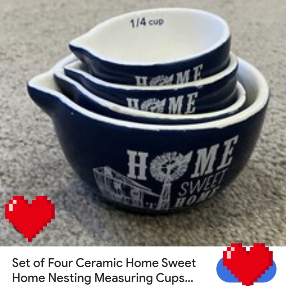 Vintage Home Sweet Home Measuring Bowls